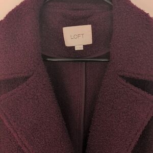 LOFT Women's Wine Teddy Coat